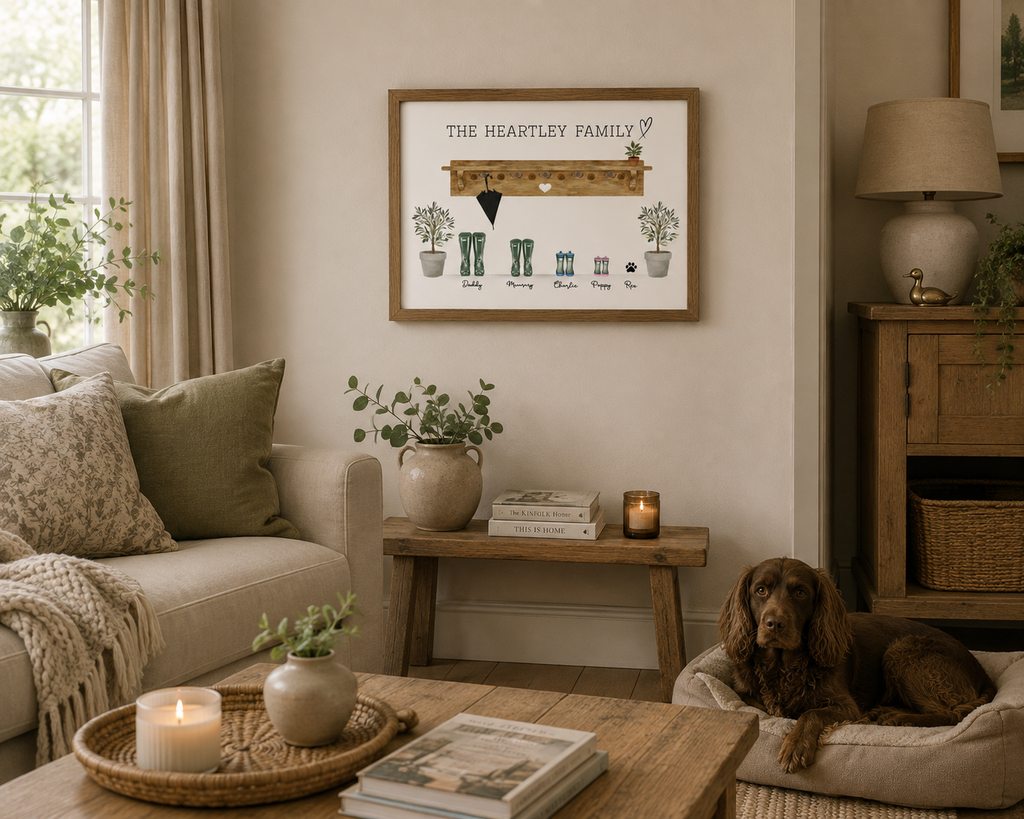 Personalised Family Welly Print | Digital Download