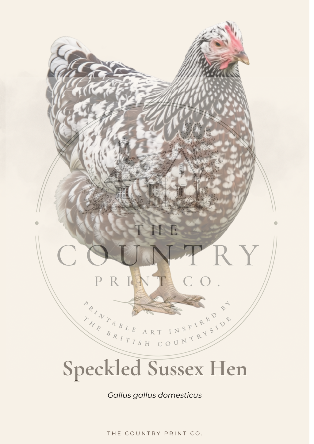 Speckled Sussex Hen| Digital Download